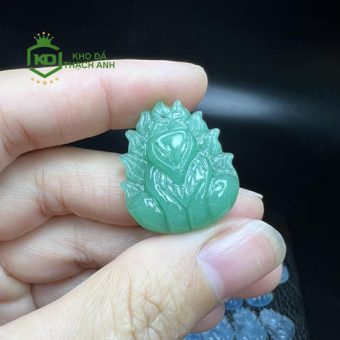 Mặt Đá Hồ Ly Chúa Thạch Anh Xanh