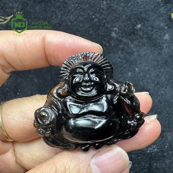 Mặt Đá Di Lặc Tài Lộc Đá Thạch Anh Đen