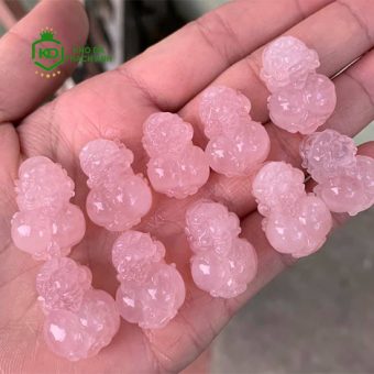 Mặt Tỳ Hưu Đá Thạch Anh Hồng