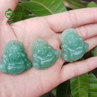 Mặt Phật Di Lặc Đá Thạch Anh Xanh