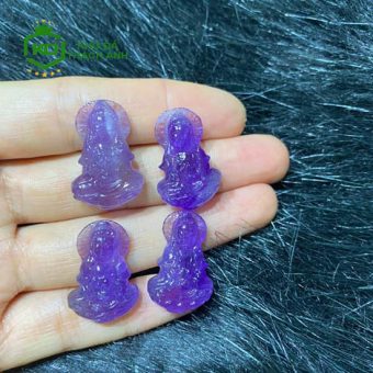 Mặt Phật Quan Âm Đá Thạch Anh Tím