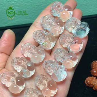 Mặt Tỳ Hưu Đá Thạch Anh Trắng