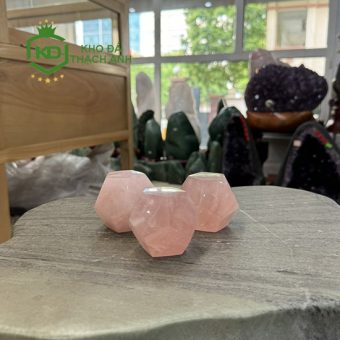 Quả Cầu Bi Giác Thạch Anh Hồng Size Mini